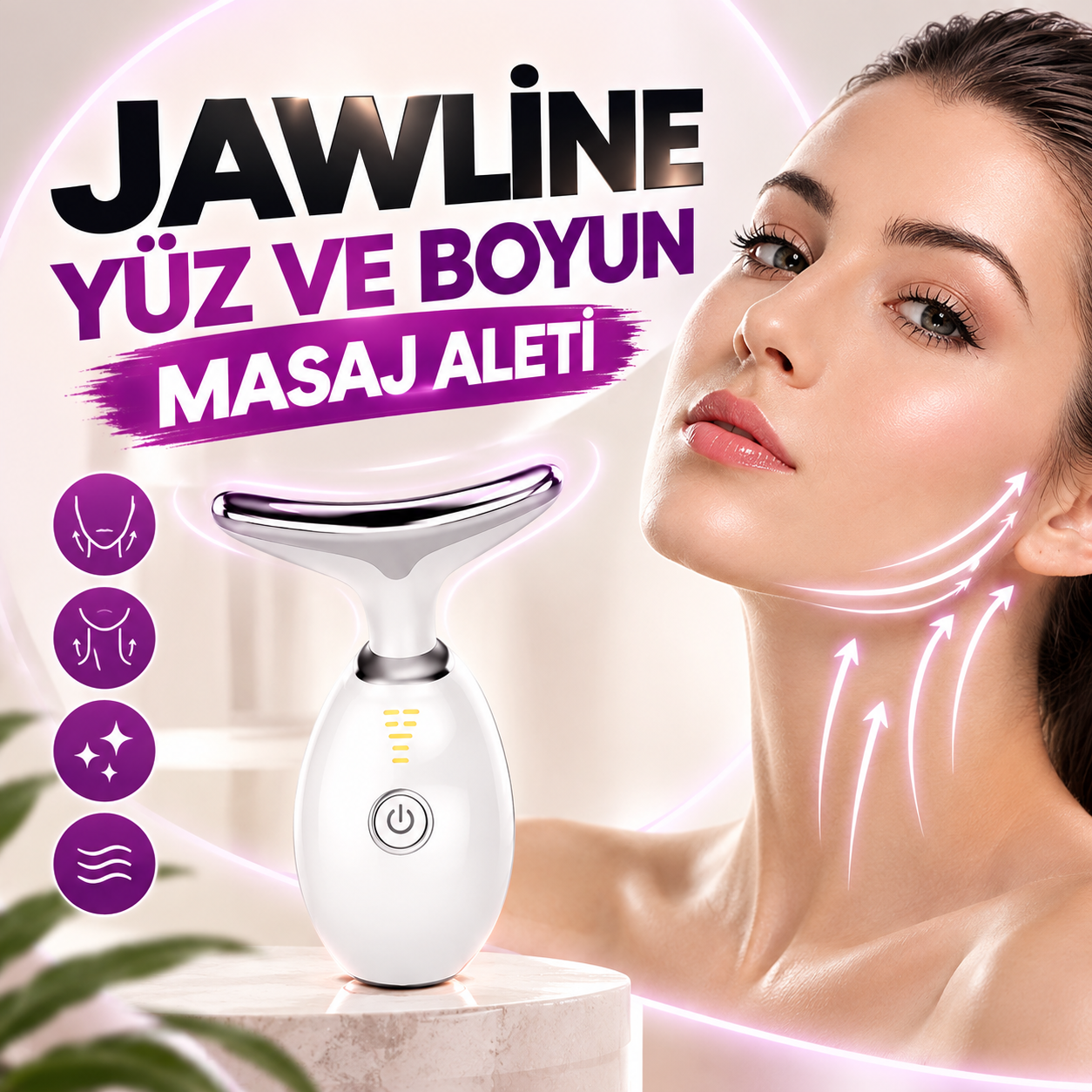 1 ADET JAWLİNE YÜZ VE BOYUN MASAJ ALETİ