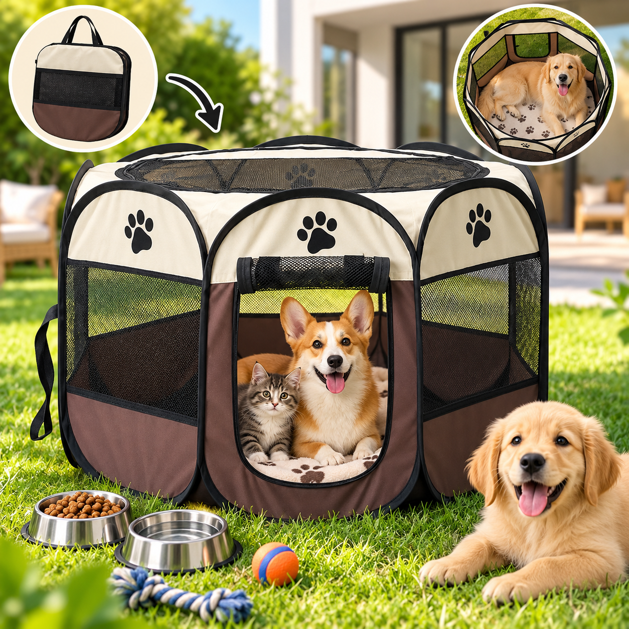 1 ADET KATLANIR KEDİ KÖPEK ÇADIRI